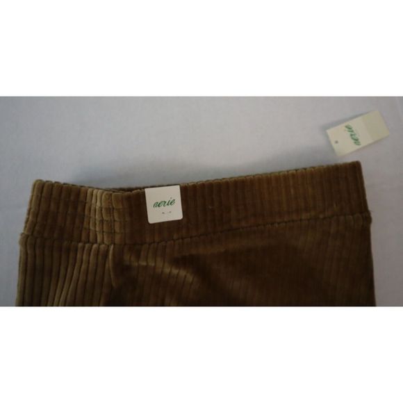 Aerie Women’s Sz Large Gold High Rise Ribbed Taille Haute Bell Bottom Pants - Picture 4 of 14